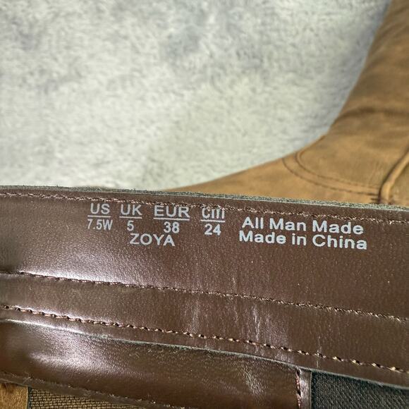 SOUL by Naturalizer Zoya Knee High Boot Women's 7.5 Brown Riding Boho Western - Picture 9 of 10